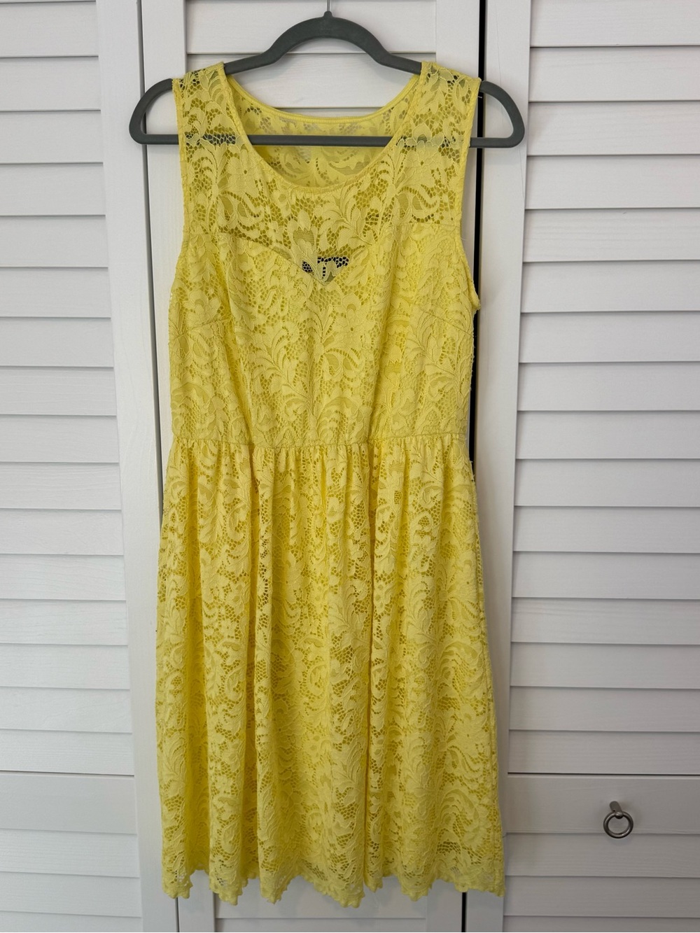 Sleeveless Yellow Lace Dress Boho Bohemian Jewel Girly Flowy Festival Garden